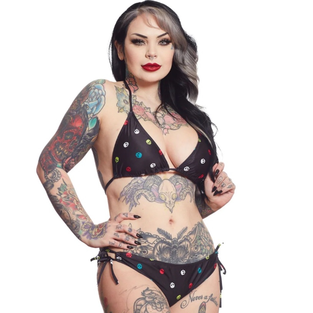 SOURPUSS MULTI SKULLS STRING BIKINI